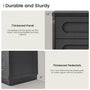 Sikaic Nightstand Nightstand with 3 Drawers Black Black / Engineered Wood / Modern