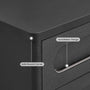 Sikaic Nightstand Nightstand with 3 Drawers Black Black / Engineered Wood / Modern