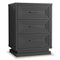 Sikaic Nightstand Nightstand with 3 Drawers Black Black / Engineered Wood / Modern