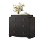 Sikaic Nightstand Vintage Nightstand with Large Drawers & Anti-Tip Device Black Black / Engineered Wood / Vintage