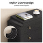 Sikaic Nightstand Vintage Nightstand with Large Drawers & Anti-Tip Device Black Black / Engineered Wood / Vintage