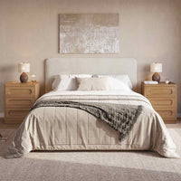 Sikaic Nightstand Nightstand with 3 Drawers Oak Brown Brown / Engineered Wood / Modern