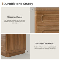 Sikaic Nightstand Nightstand with 3 Drawers Oak Brown Brown / Engineered Wood / Modern