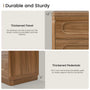 Sikaic Nightstand Nightstand with 3 Drawers Oak Brown Brown / Engineered Wood / Modern