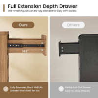 Sikaic Nightstand Nightstand with 3 Drawers Oak Brown Brown / Engineered Wood / Modern