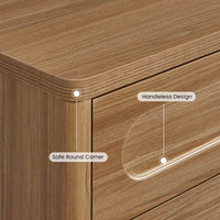 Sikaic Nightstand Nightstand with 3 Drawers Oak Brown Brown / Engineered Wood / Modern