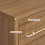 Sikaic Nightstand Nightstand with 3 Drawers Oak Brown Brown / Engineered Wood / Modern