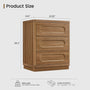 Sikaic Nightstand Nightstand with 3 Drawers Oak Brown Brown / Engineered Wood / Modern
