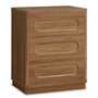 Sikaic Nightstand Nightstand with 3 Drawers Oak Brown Brown / Engineered Wood / Modern
