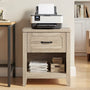 Sikaic Nightstand Farmhouse Nightstand with Drawer & Open Shelf Grey Oak Grey Oak / Engineered Wood / Farmhouse