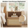 Sikaic Nightstand Sikaic Modular Nightstand with Woven Rattan Drawer Natural Natural / Engineered Wood / Bohemian