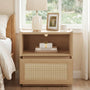 Sikaic Nightstand Sikaic Modular Nightstand with Woven Rattan Drawer Natural Natural / Engineered Wood / Bohemian