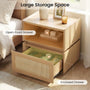Sikaic Nightstand Sikaic Modular Nightstand with Woven Rattan Drawer Natural Natural / Engineered Wood / Bohemian