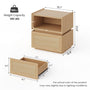 Sikaic Nightstand Sikaic Modular Nightstand with Woven Rattan Drawer Natural Natural / Engineered Wood / Bohemian