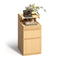 Sikaic Nightstand Sikaic Curved Nightstand with Charging Station Natural Wood Natural / Engineered Wood / Modern