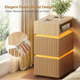 Sikaic Nightstand Sikaic LED Nightstand with Charging Station Natural Natural / Engineered Wood / Modern