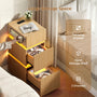 Sikaic Nightstand Sikaic LED Nightstand with Charging Station Natural Natural / Engineered Wood / Modern