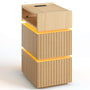 Sikaic Nightstand Sikaic LED Nightstand with Charging Station Natural Natural / Engineered Wood / Modern