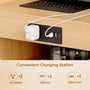 Sikaic Nightstand Sikaic Rattan Corner Nightstand with Charging Station Natural Wood Natural / Engineered Wood / Modern