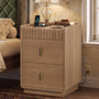 Sikaic Nightstand Nightstand with Hidden Drawer & Lockable Drawer Walnut Walnut / Engineered Wood / Mid-Century Modern