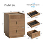 Sikaic Nightstand Nightstand with Hidden Drawer & Lockable Drawer Walnut Walnut / Engineered Wood / Mid-Century Modern