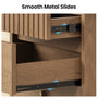 Sikaic Nightstand Nightstand with Hidden Drawer & Lockable Drawer Walnut Walnut / Engineered Wood / Mid-Century Modern