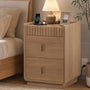Sikaic Nightstand Nightstand with Hidden Drawer & Lockable Drawer Walnut Walnut / Engineered Wood / Mid-Century Modern