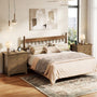 Sikaic Nightstand 2 PCS Nightstands with 3 Drawers, Pull-Out Tray & Charging Station Walnut Walnut / Engineered Wood / Modern