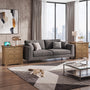 Sikaic Nightstand 2 PCS Nightstands with 3 Drawers, Pull-Out Tray & Charging Station Walnut Walnut / Engineered Wood / Modern