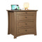 Sikaic Nightstand Nightstand with 3 Drawers, Pull-Out Tray & Charging Station Walnut Walnut / Engineered Wood / Modern