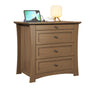 Sikaic Nightstand Nightstand with 3 Drawers, Pull-Out Tray & Charging Station Walnut Walnut / Engineered Wood / Modern