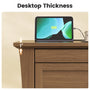 Sikaic Nightstand Nightstand with 3 Drawers, Pull-Out Tray & Charging Station Walnut Walnut / Engineered Wood / Modern