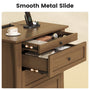 Sikaic Nightstand Nightstand with 3 Drawers, Pull-Out Tray & Charging Station Walnut Walnut / Engineered Wood / Modern