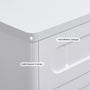 Sikaic Nightstand Nightstand with 3 Drawers White White / Engineered Wood / Modern