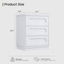 Sikaic Nightstand Nightstand with 3 Drawers White White / Engineered Wood / Modern