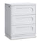 Sikaic Nightstand Nightstand with 3 Drawers White White / Engineered Wood / Modern