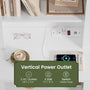 Sikaic Nightstand Tall Fluted Nightstand with Drawers and Charging Station White White / Engineered Wood / Modern