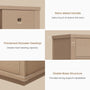 Sikaic 63 inch Wide 8-Drawer Dresser TV Stand White Oak Oak / Engineered Wood / Modern