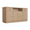 Sikaic 63 inch Wide 8-Drawer Dresser TV Stand White Oak Oak / Engineered Wood / Modern