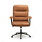 Sikaic Office Chair Leather Office Chair with Adjustable Back Brown Brown / Mid Century / Faux Leather