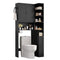 Sikaic Over The Toilet Storage Cabinet 7-Tier L-Shaped Over the Toilet Storage Cabinet with Doors & Drawers Black Black / Engineered Wood / Modern