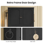 Sikaic Over The Toilet Storage Cabinet Over the Toilet Storage Cabinet with Mobile Bathroom Storage Cabinet, Black Black / Modern / Engineered Wood