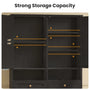 Sikaic Over The Toilet Storage Cabinet Over the Toilet Storage Cabinet with Mobile Bathroom Storage Cabinet, Black Black / Modern / Engineered Wood
