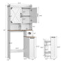 Sikaic Over The Toilet Storage Cabinet 67 Inch Over the Toilet Storage Cabinet with Pulley White White / Engineered Wood / Modern
