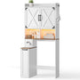 Sikaic Over The Toilet Storage Cabinet 67 Inch Over the Toilet Storage Cabinet with Pulley White White / Engineered Wood / Modern