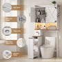 Sikaic Over The Toilet Storage Cabinet 67 Inch Over the Toilet Storage Cabinet with Pulley White White / Engineered Wood / Modern