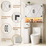 Sikaic Over The Toilet Storage Cabinet 67 Inch Over the Toilet Storage Cabinet with Pulley White White / Engineered Wood / Modern