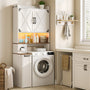 Sikaic Over The Toilet Storage Cabinet 67 Inch Over the Toilet Storage Cabinet with Pulley White White / Engineered Wood / Modern