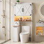 Sikaic Over The Toilet Storage Cabinet 67 Inch Over the Toilet Storage Cabinet with Pulley White White / Engineered Wood / Modern