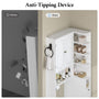 Sikaic Over The Toilet Storage Cabinet 7-Tier L-Shaped Over the Toilet Storage Cabinet with Doors & Drawers White White / Engineered Wood / Modern